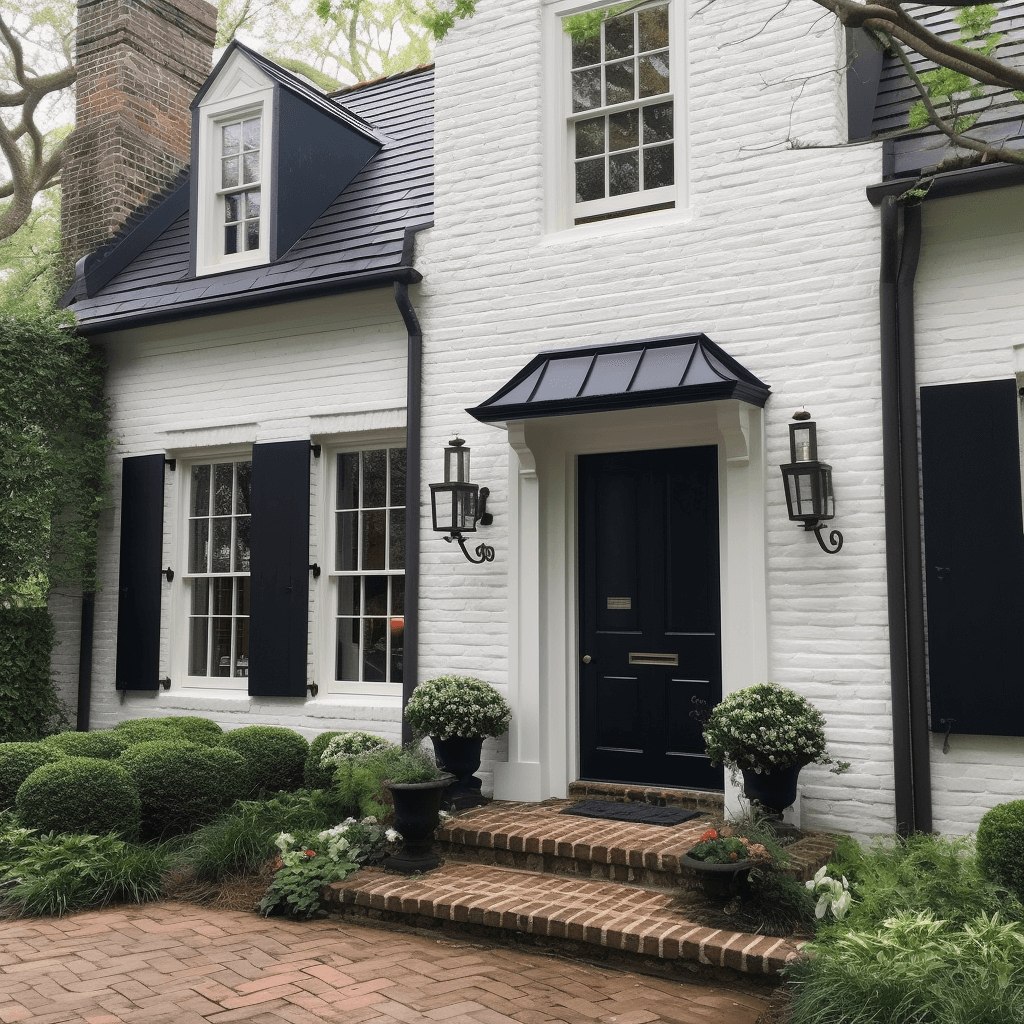 A home in Seattle featuring white brick exterior.
