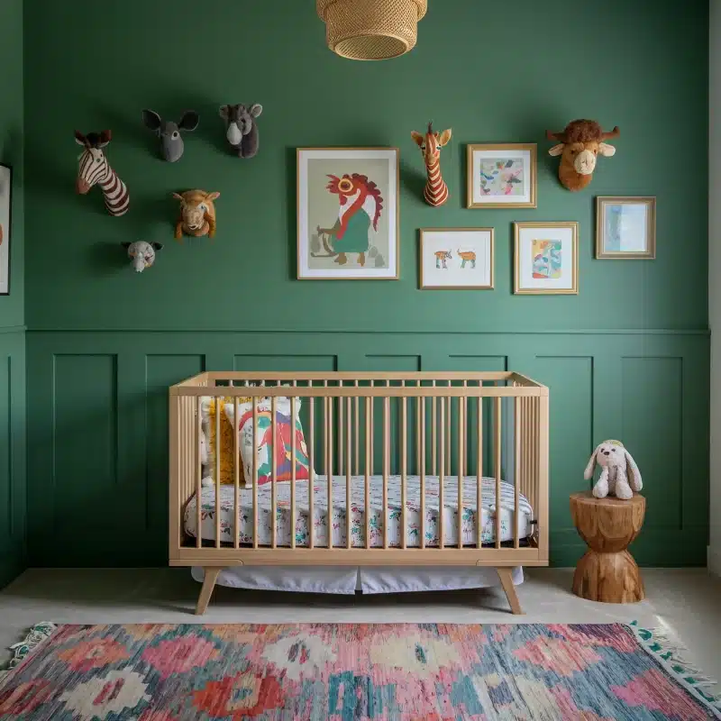 Green wall nursery room