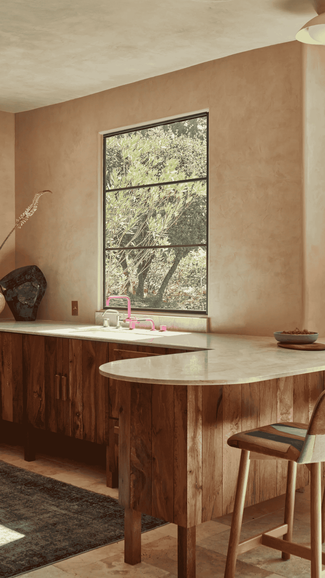 Roman Clay applied to the interior walls of a home in Seattle.